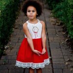 pretty red dress girl